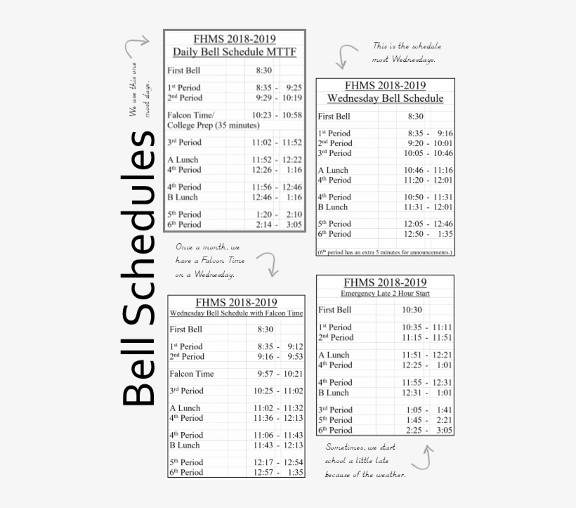 Daily Schedule - Eastlake Middle Bell Schedule, transparent png #7982495