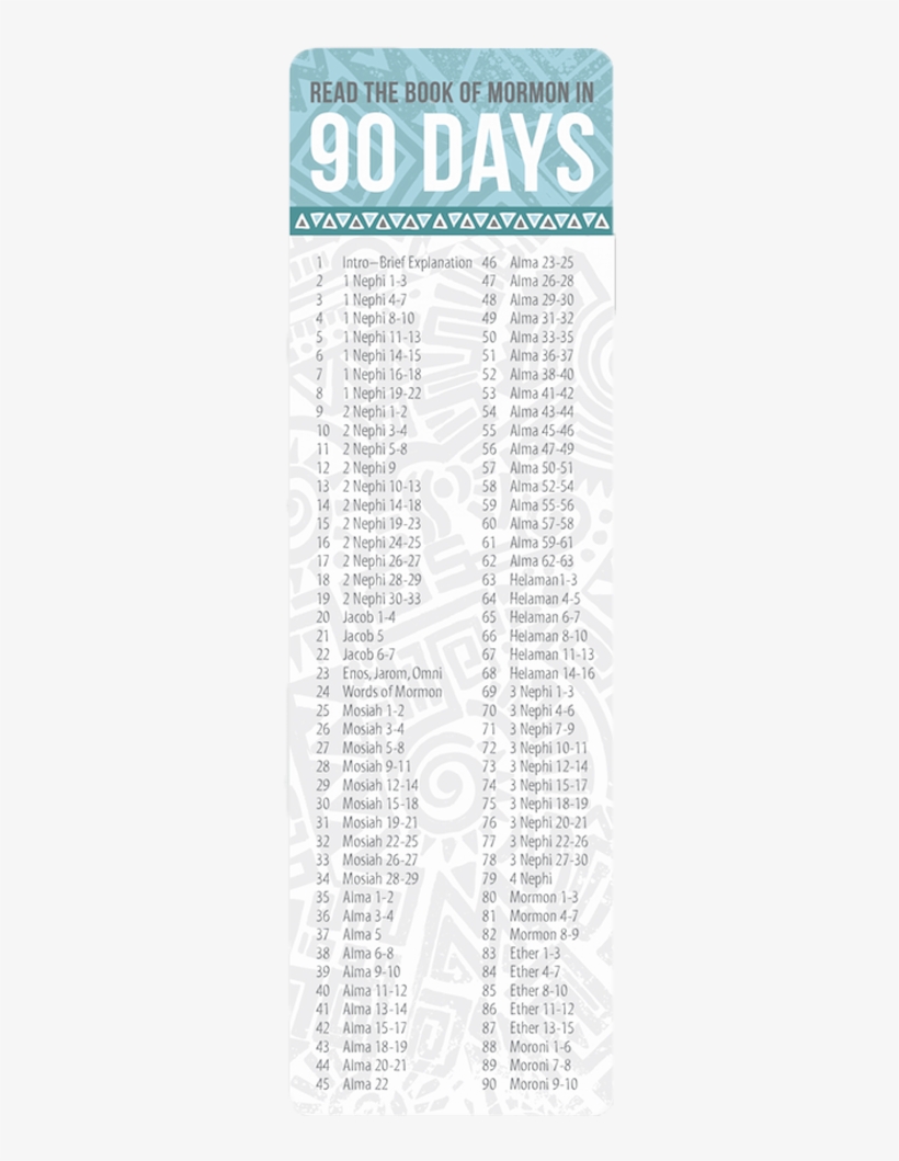 Book Of Mormon In 90 Days Bookmark - Plastic, transparent png #7982748