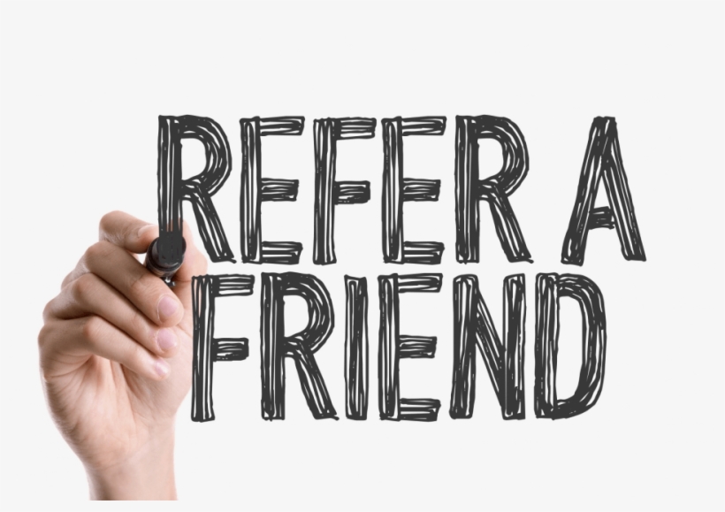 Calgary Office Movers Hand Writing "refer A Friend" - Employee Referral, transparent png #7983289