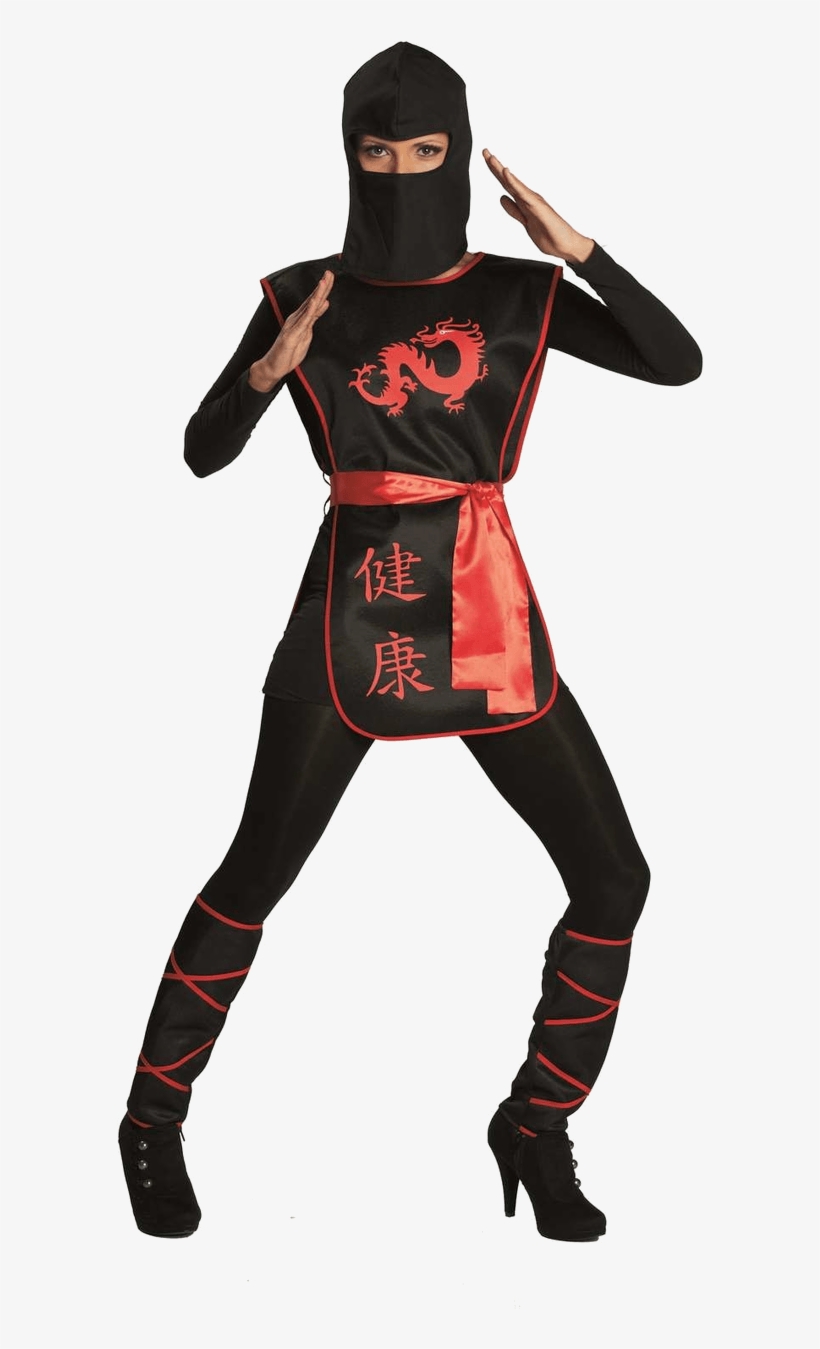 Adult Female Ninja Warrior Costume - Ninja Kostüm Damen, transparent png #7...