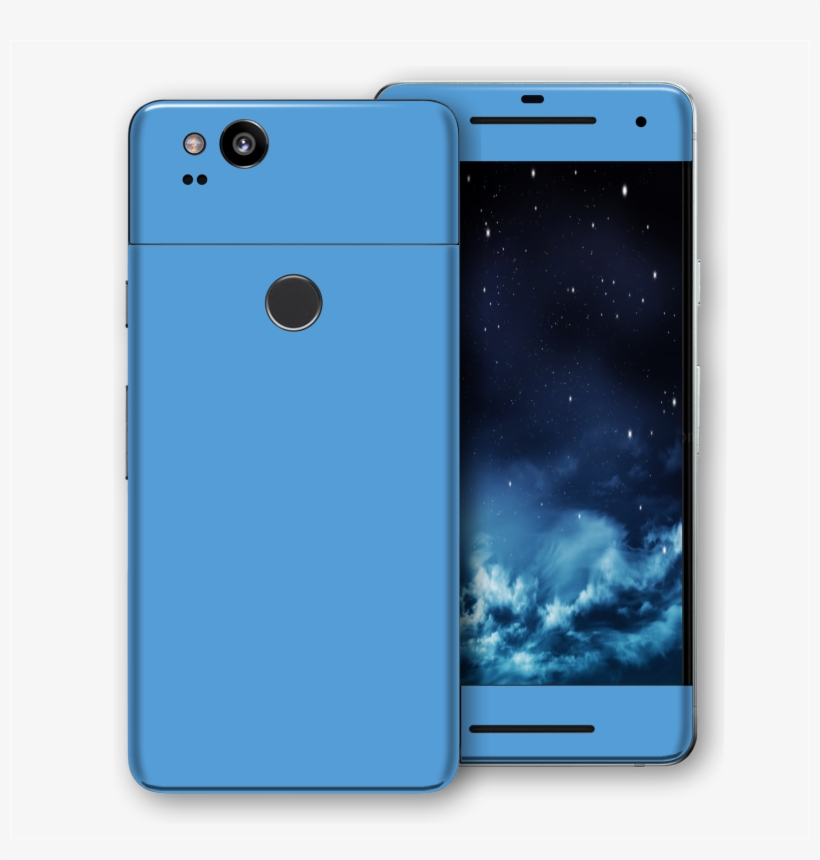 Google Pixel 2 Sky Blue Gloss Glossy Skin, Decal, Wrap, - Smartphone, transparent png #7989148