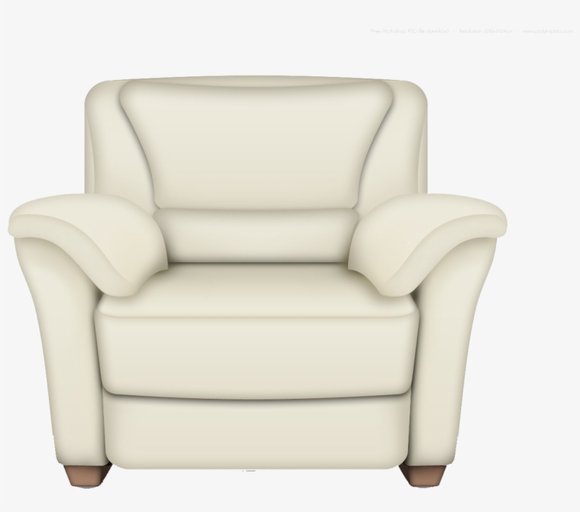 White Leather Armchair, transparent png #7989466