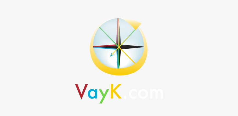 Illustrated Compass Logo For Vayk - Circle, transparent png #7989704