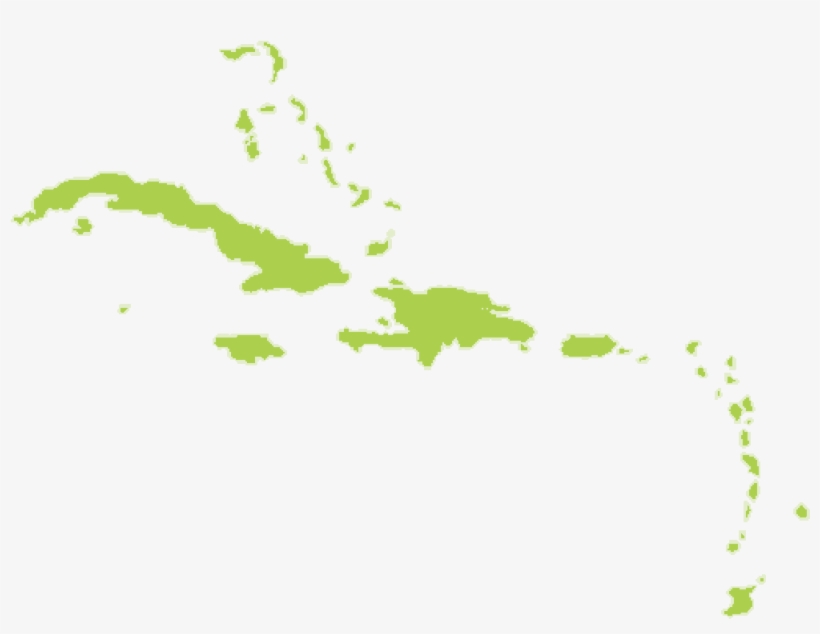 Pet & Animal Transport Into Caribbean Islands - Caribbean Map Black White, transparent png #7990170