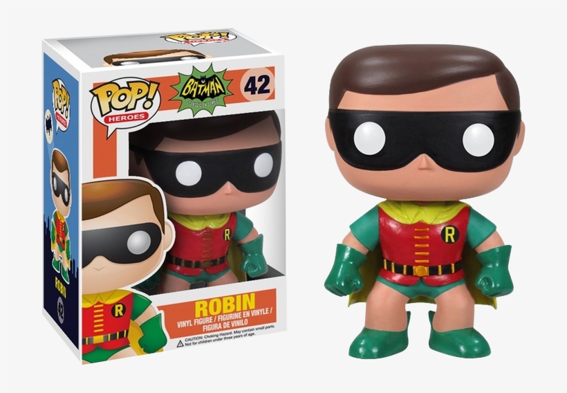 Batman Robin 1966 Pop Vinyl Figure - Funko Pop Robin 1966, transparent png #7990452