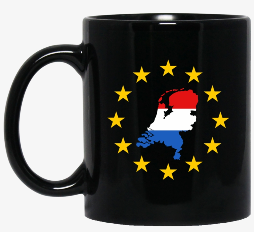 Netherlands Map Inside European Union Eu Flag Mug Cup - Mug, transparent png #7991367