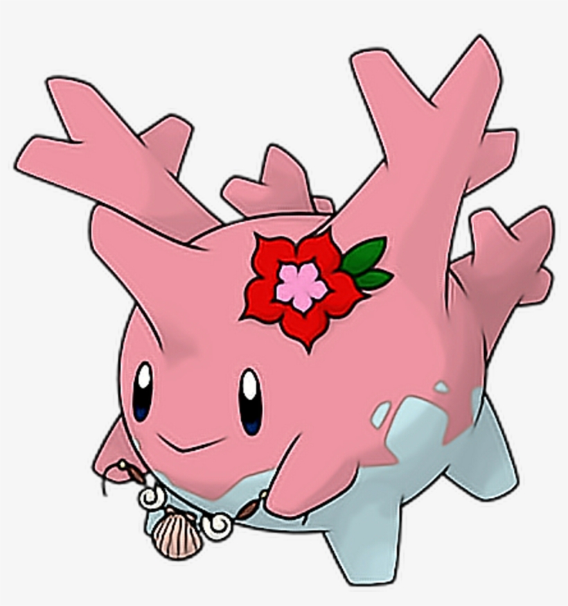 Pokemon Corsola Pink Cute Freetoedit - Water And Rock Type Pokemon, transparent png #7991840