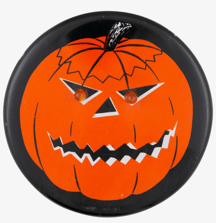 Jack O Lantern With Light Up Eyes Innovative Button - Jack-o'-lantern, transparent png #7992541