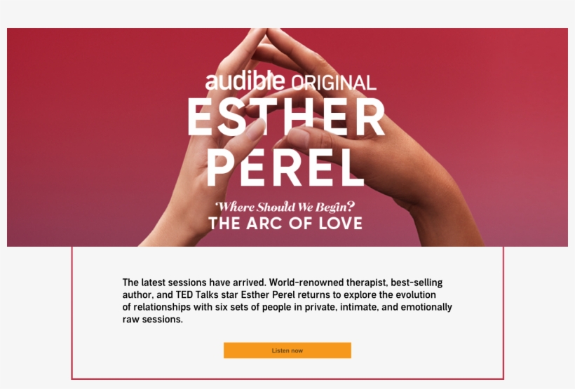 Listen To Esther Perel On Audible - Online Advertising, transparent png #7992648