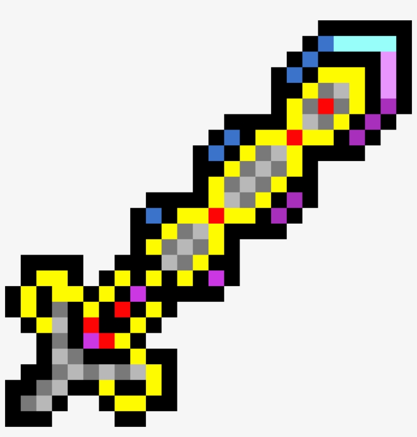 True Excalibur - Minecraft Excalibur Sword Texture, transparent png #7992912