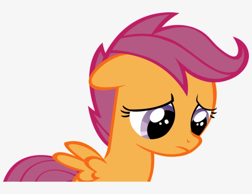 I Miss My Parents, It Feels Bad - My Little Pony Scootaloo Sad, transparent png #7993608