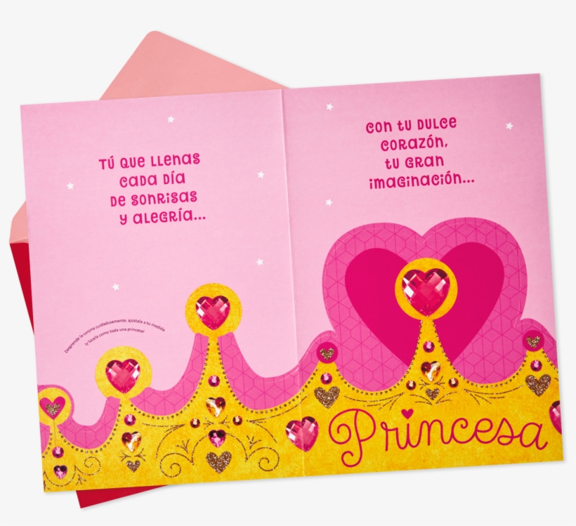Princess Spanish-language Valentine's Day Card With, transparent png #7993783