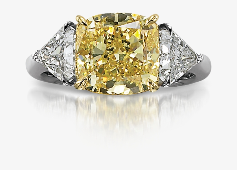 Yellow Diamond Ring L Cora International Llc Diamantes, - Engagement Ring, transparent png #7994700