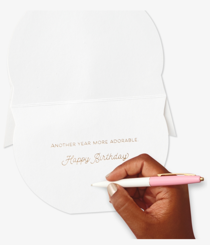 White Cat Piñata Birthday Card - Paper, transparent png #7996030