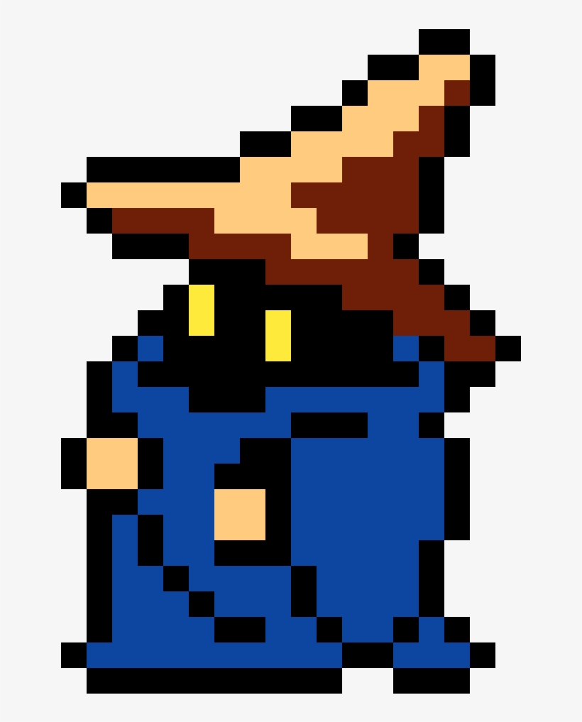 Black Mage - 8 Bit Final Fantasy Black Mage, transparent png #7996506