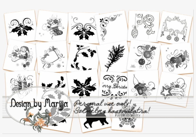 Christmas Png Or Ps Brush - Siluetas De Navidad, transparent png #7996950