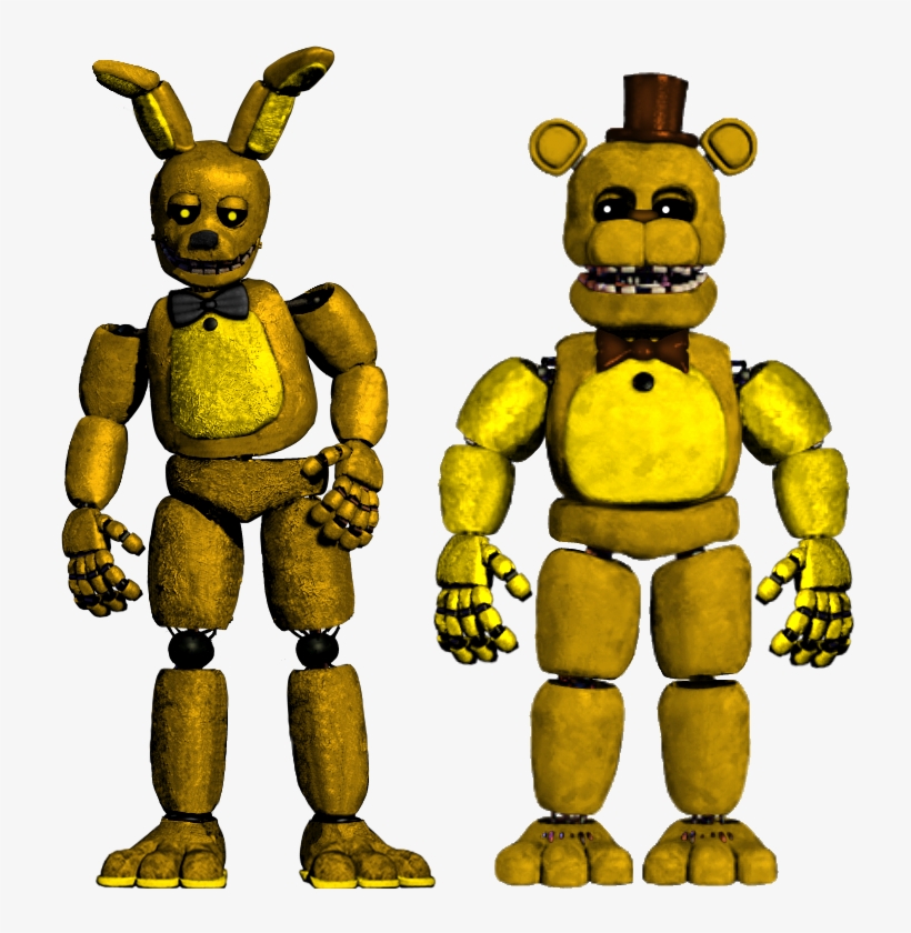 Editstage - Golden Freddy And Spring Bonnie, transparent png #7997876