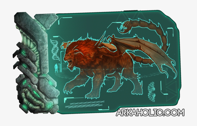 Manticore Dossier - Ark The Island Bosses, transparent png #7998004