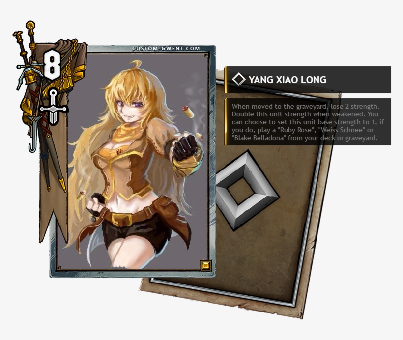 Her Enemies With Her Sniper Rifle When Placed In Ranged - Custom Gwent Card Art, transparent png #7998008