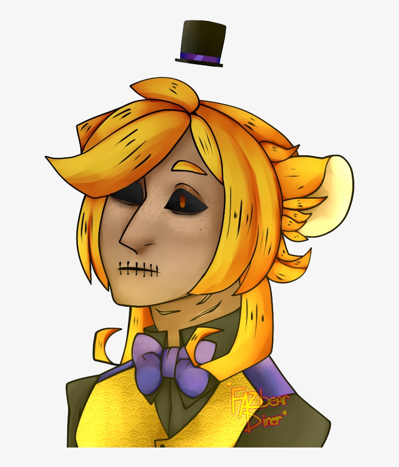 “golden Freddy - Cartoon, transparent png #7998583