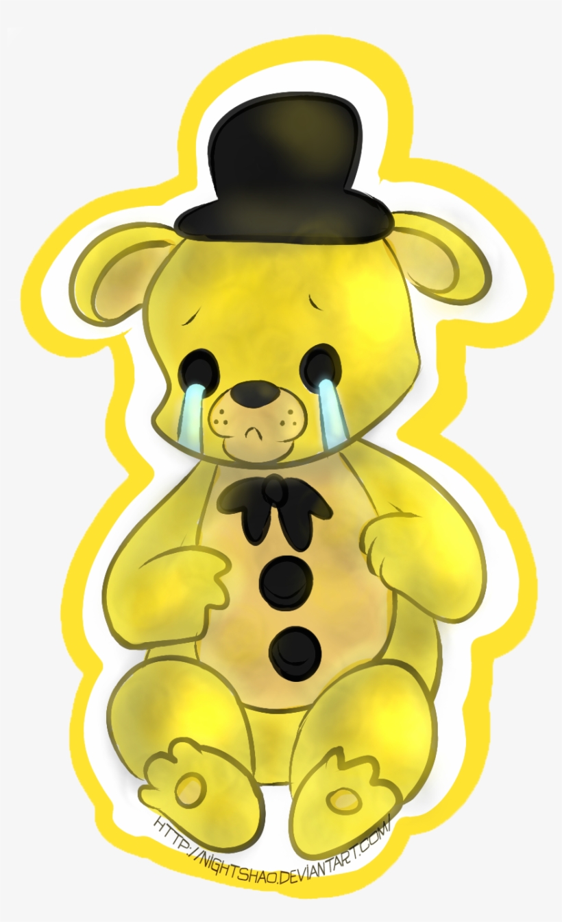 Golden Freddy Cartoon Coloring Kids - Golden Freddy Crying Fnaf, transparent png #7998690