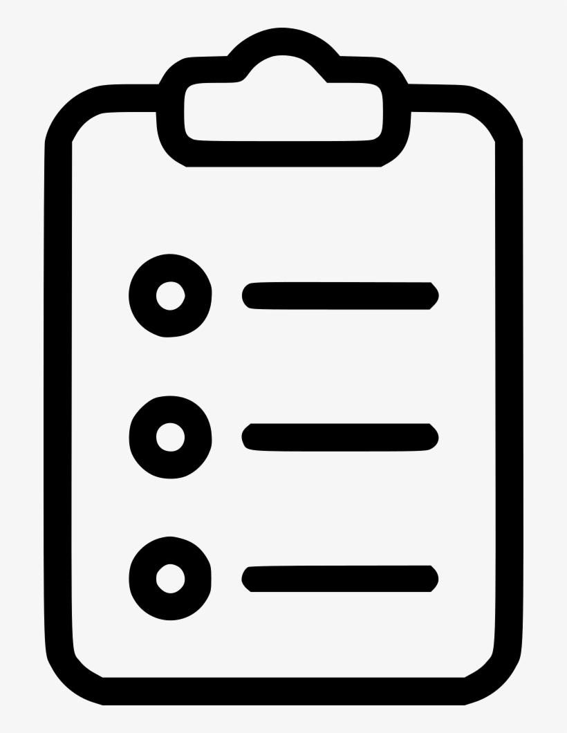 Clip Board Comments - Check List Icono, transparent png #7999980