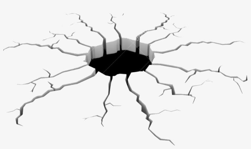 Cracked Cracking Cracks Overlay Report Abuse - Hole In The Ground Png, transparent png #80019