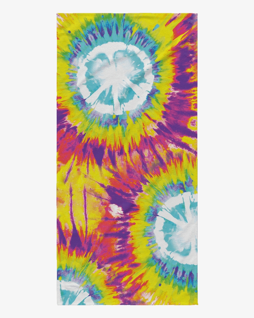 Tie Dye Beach Towel - Beach, transparent png #80526
