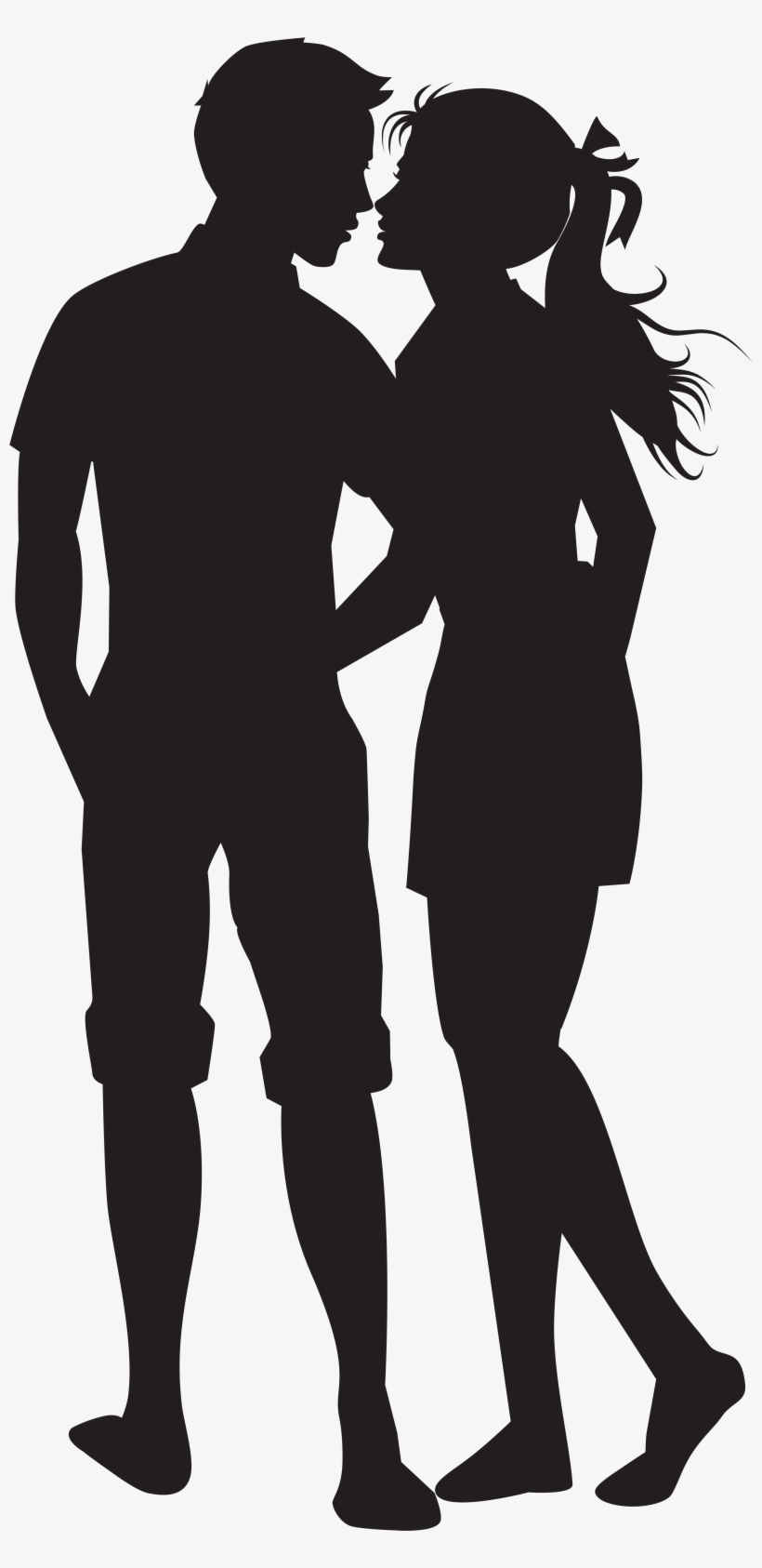 Couple Png Silhouettes Clip Art Image - Couple Clip Art, transparent png #80952