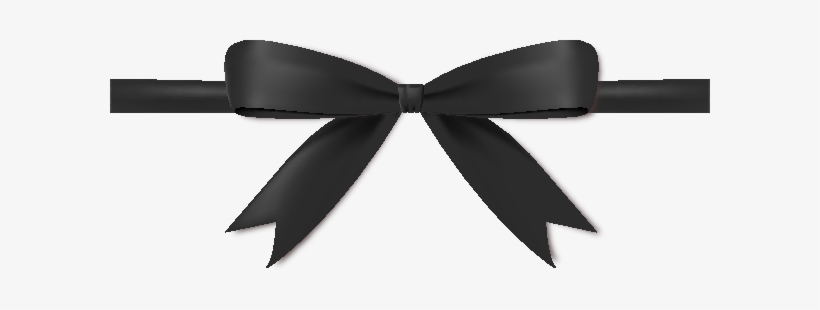 Ribbon Transparent Images Pluspng - Black Ribbon Bow Png, transparent png #81000