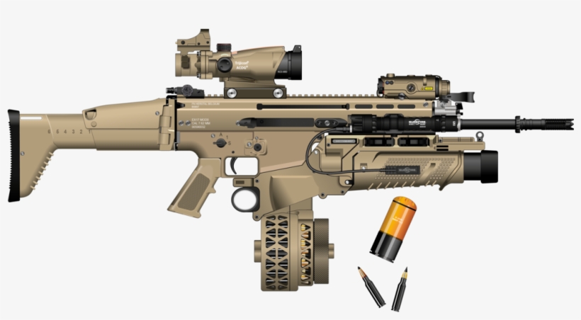Clip Freeuse 10mm Vector Drum - Scar H Drum Magazine, transparent png #82051