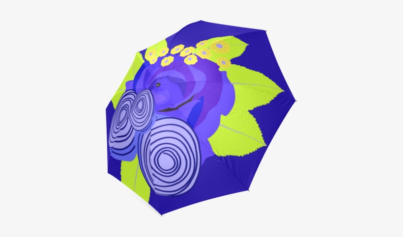 Indigo Watercolor Roses Floral Foldable Umbrella - Rose, transparent png #82168
