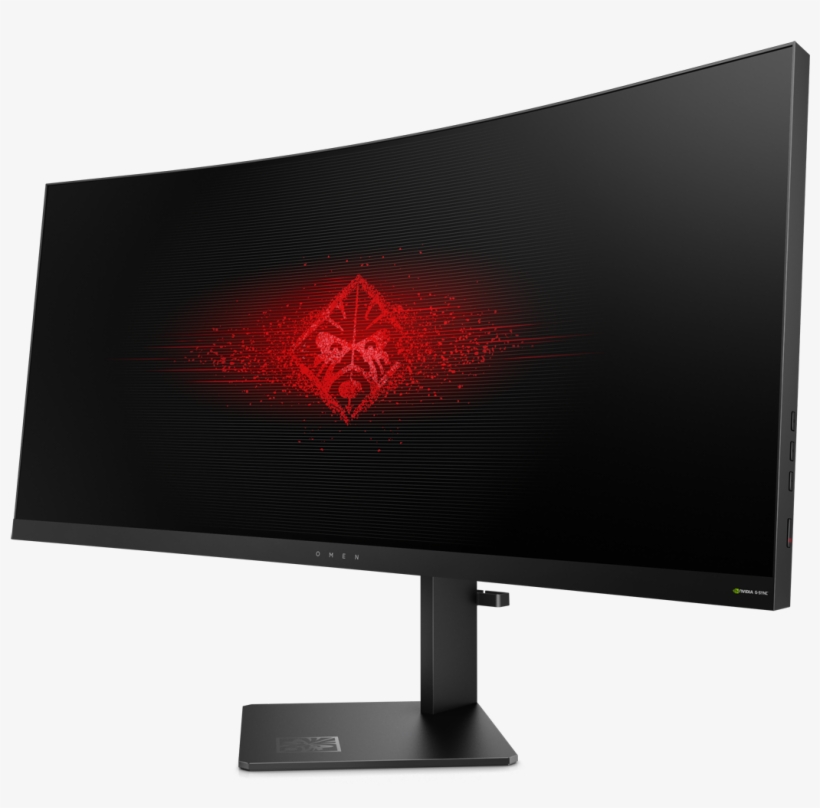 Clip Art Freeuse Hp Neuer Omen X Monitor Notebookcheck - Hp Omen Gaming Monitor, transparent png #82207