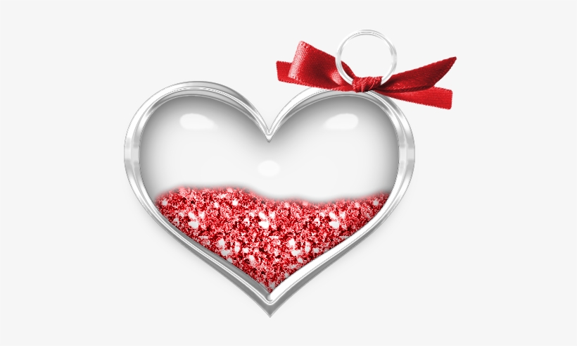 Transparent Heart With Red Bow Png Clipart Picture - Jumma Mubarak Dua Me Yaad Rakhna Gif, transparent png #82390