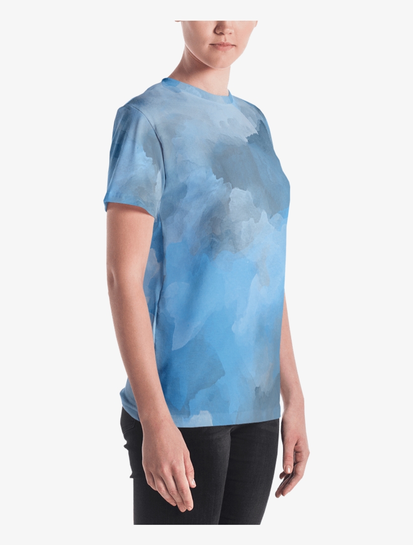 Steel Blue Watercolor Women's T Shirt T Shirt Zazuze - Pumpkin Shirt - Halloween Shirt - Pumpkin Costume -, transparent png #82409
