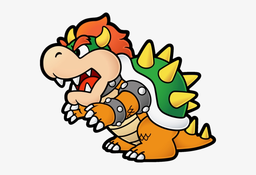 Bowser's Artwork From Paper Mario - Paper Bowser, transparent png #82433