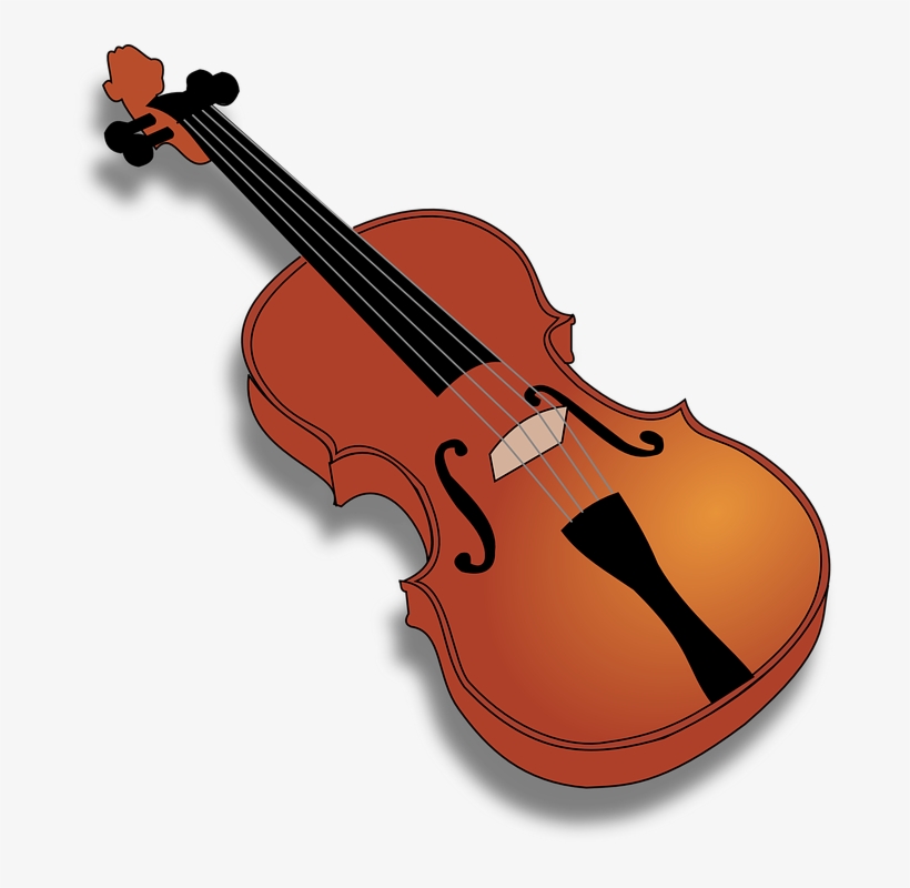 Free Vector Violin Clip Art - Violin Clipart, transparent png #82497