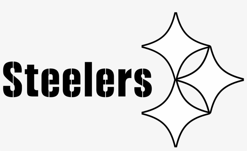 Steelers Logo Black And White - Logos And Uniforms Of The Pittsburgh Steelers, transparent png #82650