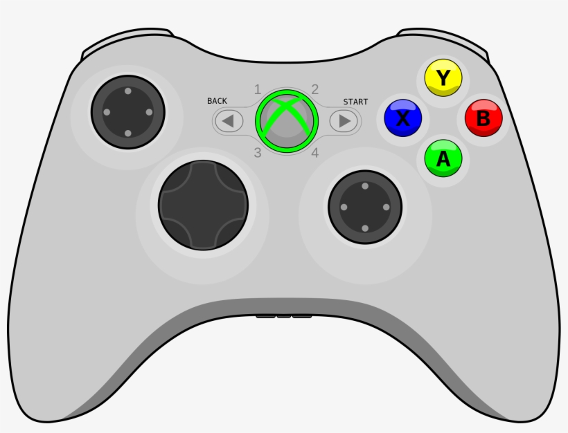 Free Vector Xbox Gamepad Clip Art - Xbox 360 Game Pad, transparent png #82699