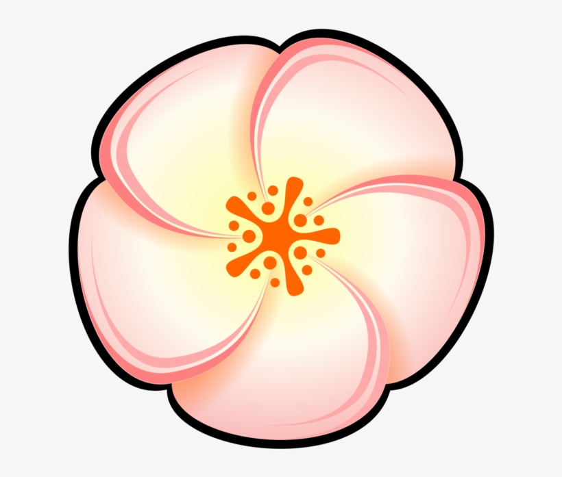 Peach Watercolor Painting Flower Pastel - Drawing, transparent png #82841