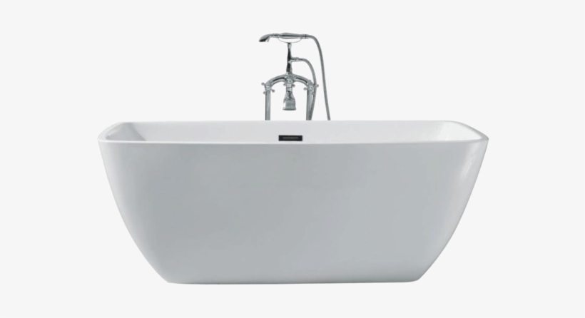 White Bathtub Png Image - Ariel 63 In. Acrylic Right Drain Oval Claw Foot Freestanding, transparent png #82863