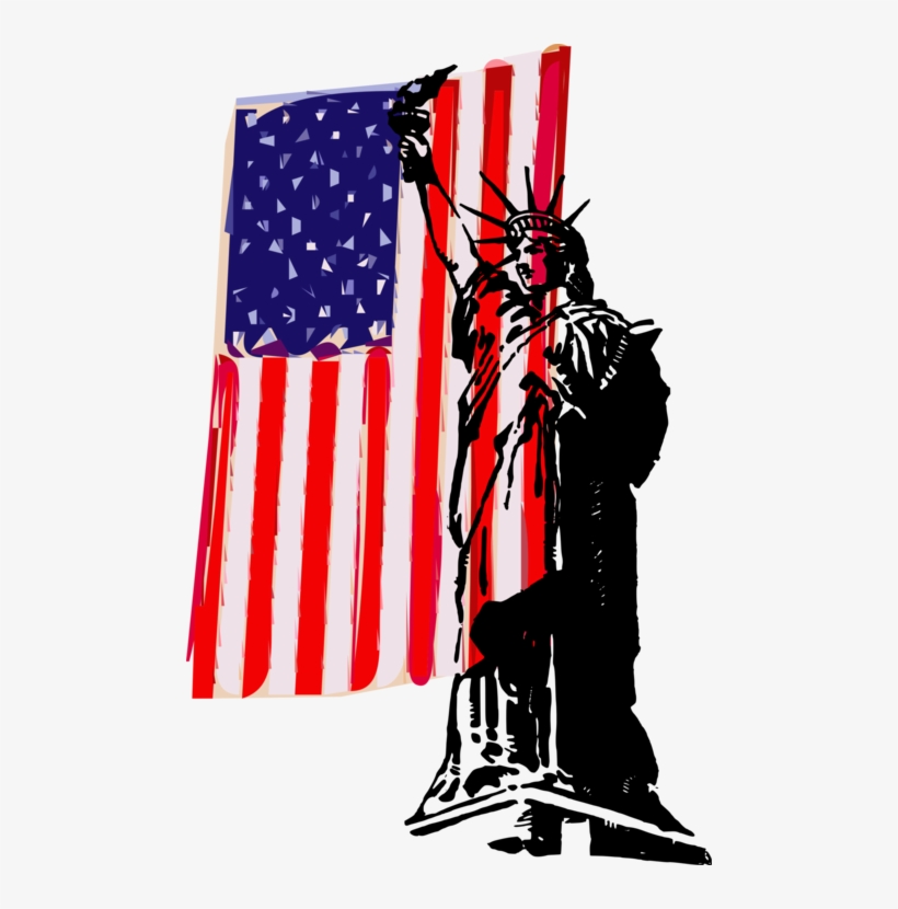 Statue Of Liberty Flag Of The United States Drawing - Statue Of Liberty, transparent png #83161