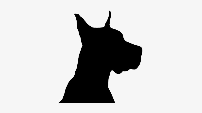 Head Of Big Dog Png - Great Dane Silhouette Head, transparent png #83393