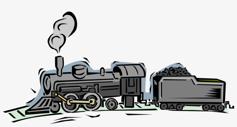 Vector Illustration Of Rail Transport Speeding Steam - Vector Graphics, transparent png #83529