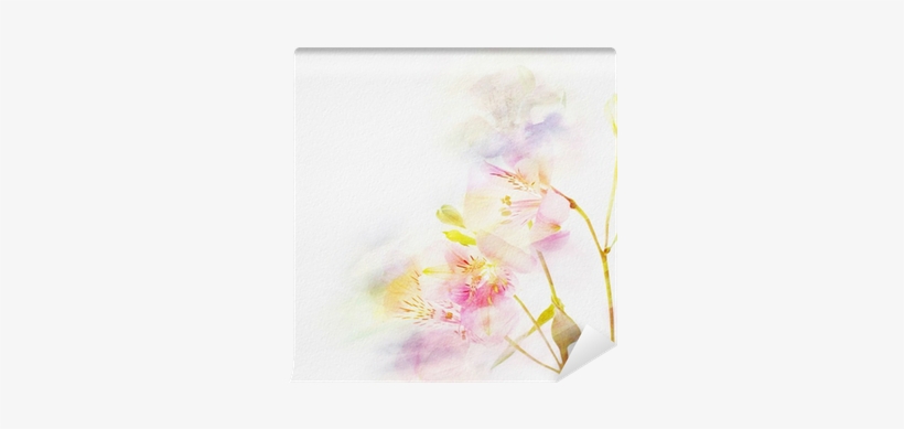 Floral Background With Watercolor Flowers - Blumenhintergrund Mit Watercolor-blumen Grußkarte, transparent png #83655