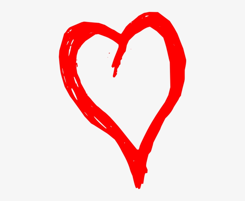 Red Heart Png Transparent Image - Heart Sketch Png, transparent png #83711