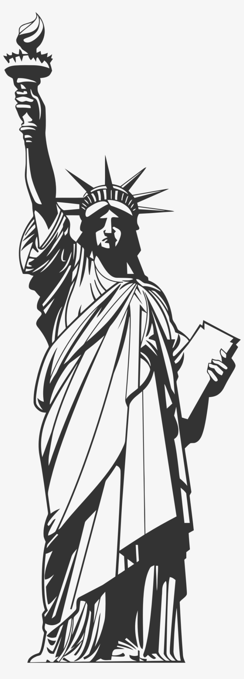 This Free Icons Png Design Of Statue Of Liberty Line, transparent png #83870