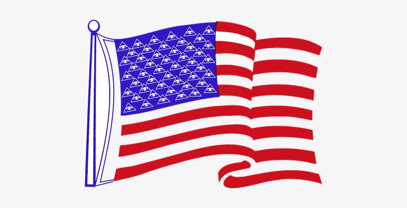 Flag Illuminati Surveillance Us Flag Illum - Us Flag Store American Flag Waving Magnet, transparent png #84025