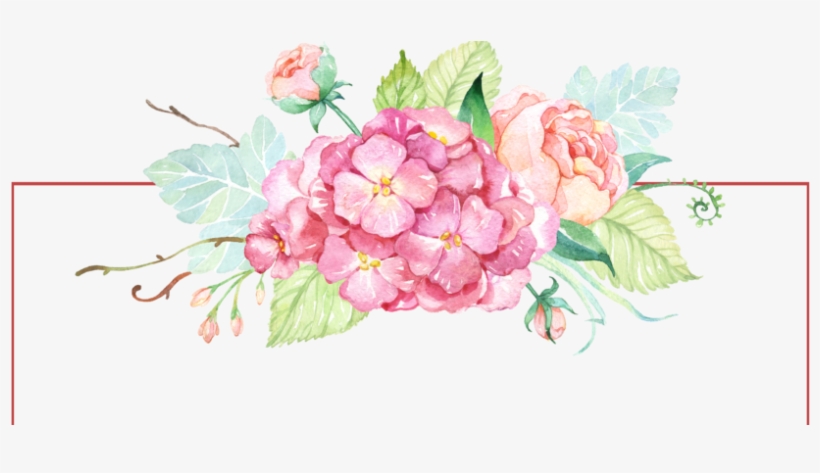 Free Watercolor Banner With Flowers Png - Watercolor Flower Paint Png, transparent png #84278