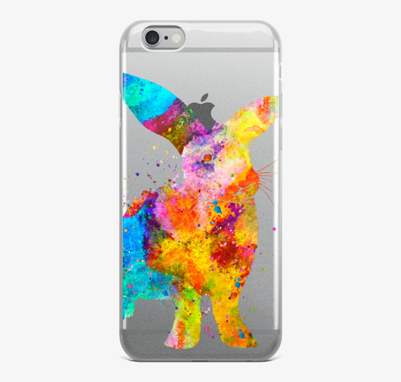 Watercolor Bunny Rabbit Clear Iphone Case - Iphone, transparent png #84459
